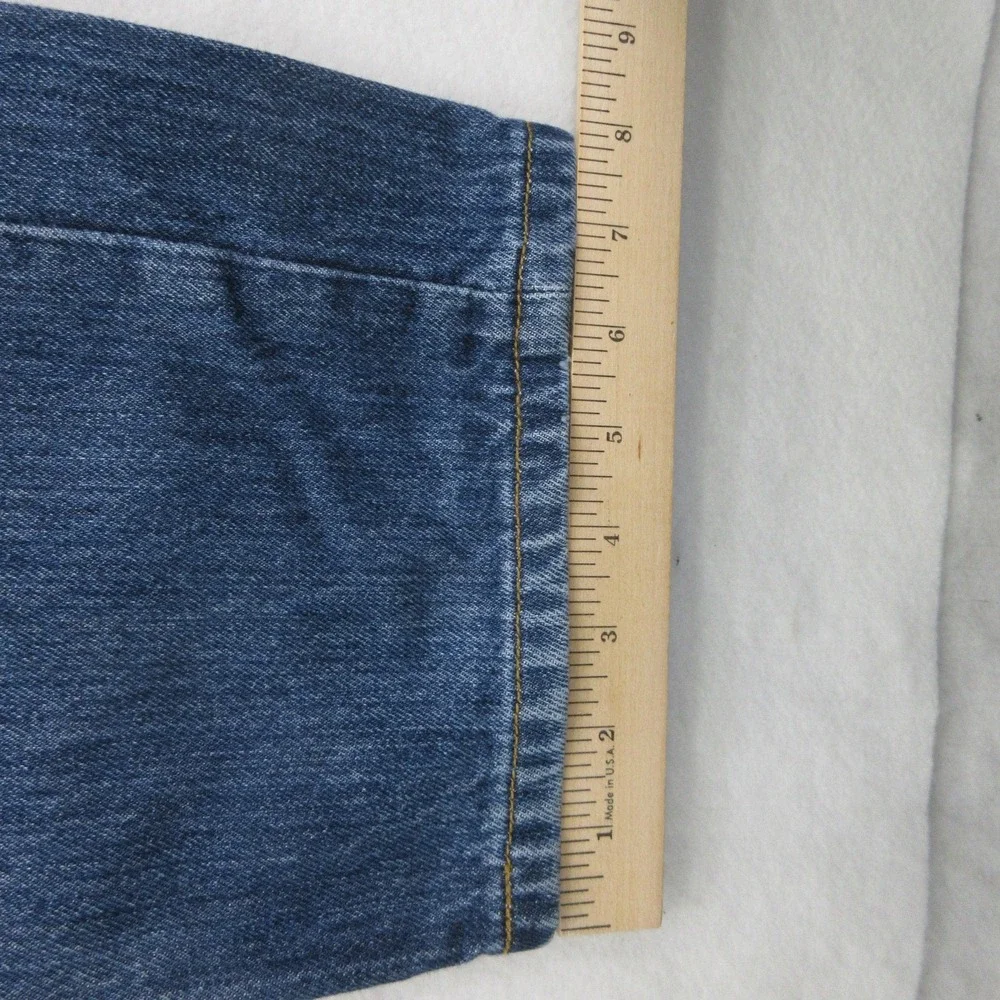 Levi's Men Jeans 33x30 501 Straight Leg Blue Denim Medium Wash Zipper Added